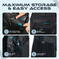 VENTAPAK Breeze 25 backpack accessory in black, shown from the front with adjustable straps and compact design