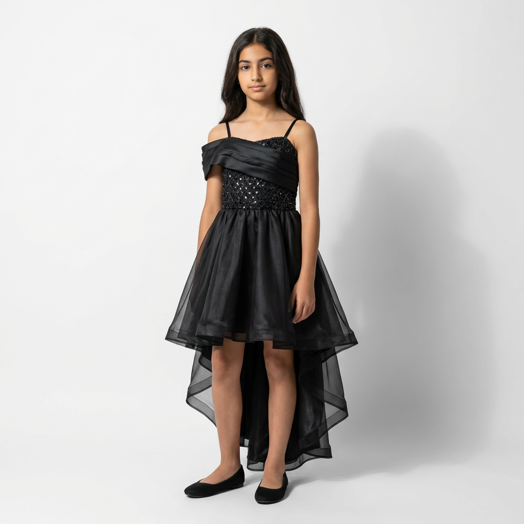 Little Aria Girls High-Low Preteen Dress-2