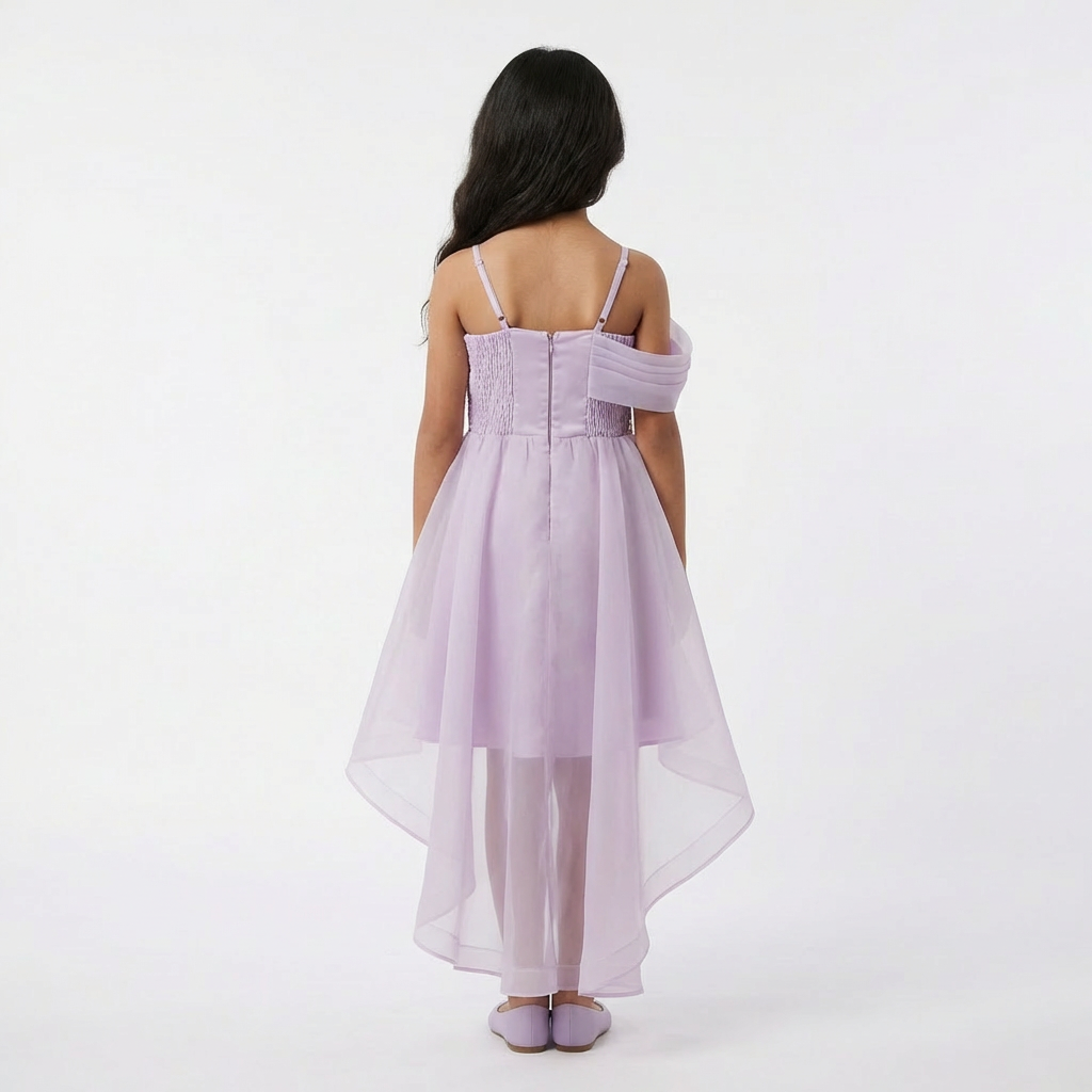 Little Aria Girls High-Low Preteen Dress-3