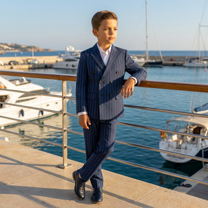Cool Stripes Boys Suit-0