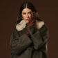 Isabella (brown) - Italian lambskin leather gloves with cashmere lining