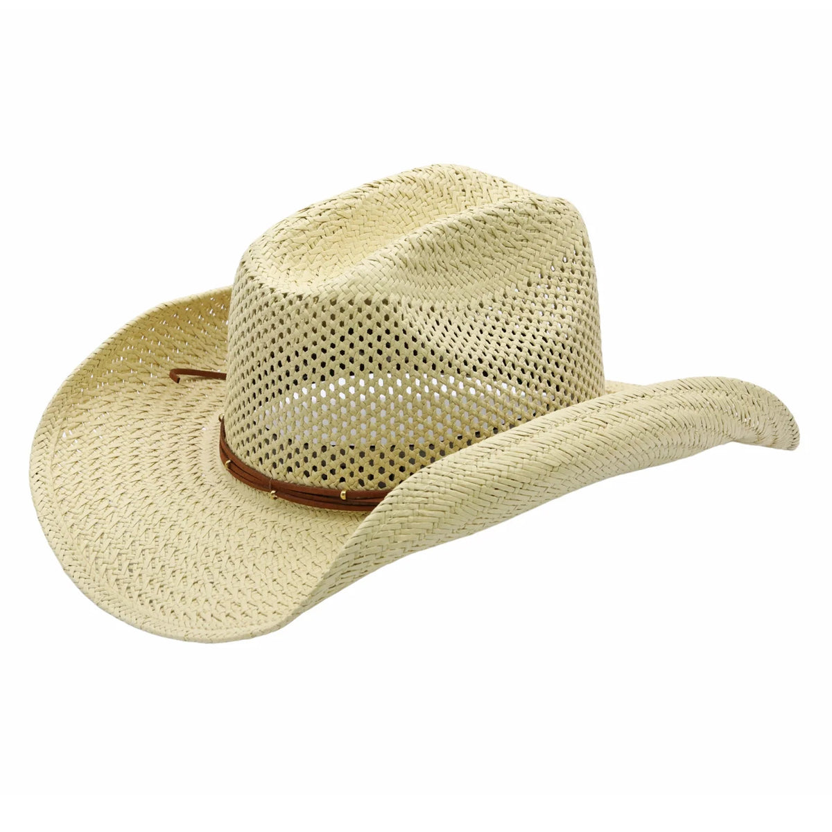 Peter Grimm Isla straw cowboy hat by HatCountry, featuring a classic woven design and curved brim