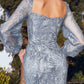 Cinderella Divine J816 Removable Long Sleeve Off the Shoulder Gown