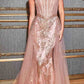 Cinderella Divine J858 Long Strapless Glitter Mermaid Gown Removable Tulle Skirt