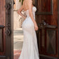 Ladivine J871W Long Sultry Fitted Strapless Embellished Bridal Gown
