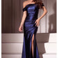 Ladivine J877 Dress Glistening Satin Off the Shoulder Gown