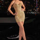 Ladivine J879 Dress Strapless Glitter Cocktail Gown