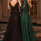 CLEARANCE - Ladivine J883 Mocha Gold A-Line Ball Gown (Size 16)