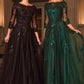 Ladivine J883 Mother of the Bride A-Line Ball Gown Long Sleeve