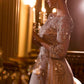 CLEARANCE - Ladivine J883 Mocha Gold A-Line Ball Gown (Size 16)