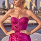 Ladivine J884 Dress Strapless Fitted Satin Corset Gown