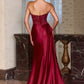 Ladivine J887 Strapless Pointed Neckline Evening Gown