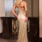 Ladivine J888 Long Strapless Fitted Sweetheart Sequin Bodice Gown
