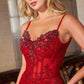 Ladivine J889 Hand Placed Applique Shimmering Sequin Fitted Gown