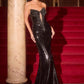 Ladivine J894 Deep Illusion Neckline Shimmering Sequin Mermaid Dress