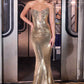 Ladivine J894 Deep Illusion Neckline Shimmering Sequin Mermaid Dress