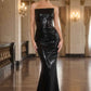 Ladivine J904 Strapless Sequin Fitted Gown Formal Evening Dress