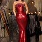 Ladivine J907 Shimmering Bead and Sequin Sweetheart Fitted Gown