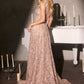 Ladivine J909 One Shoulder 3D Floral Applique Full Lace Beaded A-Line Gown