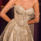 Ladivine J915 Shimmering Glitter Tulle Boned Corset Ball Gown