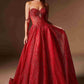 Ladivine J915 Shimmering Glitter Tulle Boned Corset Ball Gown