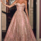 Ladivine J915 Shimmering Glitter Tulle Boned Corset Ball Gown