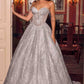 Ladivine J915 Shimmering Glitter Tulle Boned Corset Ball Gown