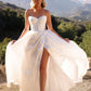 Nox Anabel JE1005 Long Strapless Bustier Corset Bridal Slit Gown