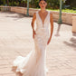 Nox Anabel JE917 V-Neck Mermaid Dress Lace and Tulle Skirt