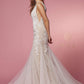 Nox Anabel JE917 V-Neck Mermaid Dress Lace and Tulle Skirt