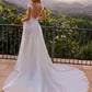 Nox Anabel JE995L Long Beaded Cap Sleeve Bridal Overskirt Gown