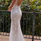 Nox Anabel JE995L Long Beaded Cap Sleeve Bridal Overskirt Gown
