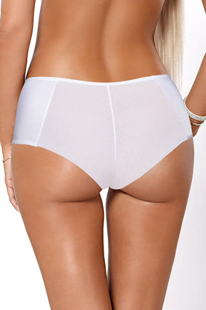 PariPari Jenny Sheer Embroidered Full Brief White-1