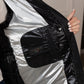 Genuine Silver Fox Fur Trim Down Fill Coat