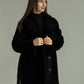 Genuine Shearling Merino Lamb Leather Coat by Punto Leather
