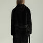 Genuine Shearling Merino Lamb Leather Coat by Punto Leather