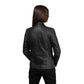 Whet Blu NYC Fleur women's black lambskin leather jacket front view