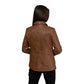 Whet Blu NYC Jill women's lambskin leather blazer in black, back view on model