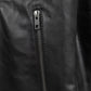 Whet Blu NYC Serena women's black asymmetrical leather jacket with zipper detail