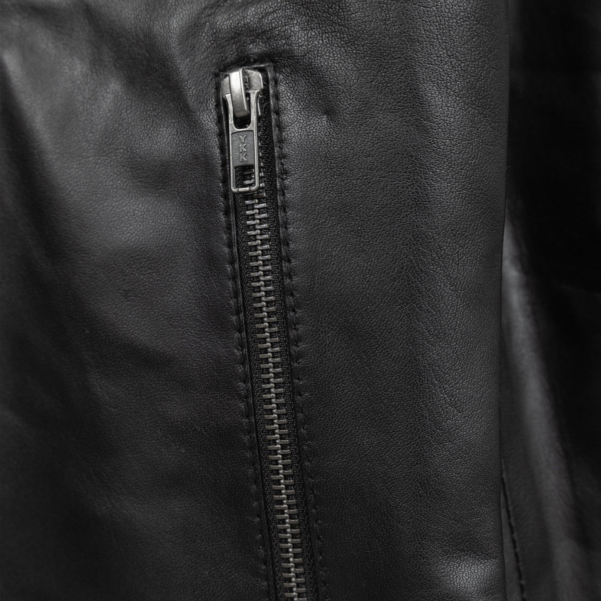 Whet Blu NYC Serena women's black asymmetrical leather jacket with zipper detail