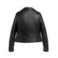Whet Blu NYC Bethany women's asymmetrical leather jacket, back view