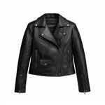 Whet Blu NYC Bethany women's asymmetrical leather jacket, front view