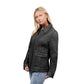 Whet Blu NYC Yolanda women's black center-zip leather jacket front view