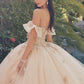Juliet JT1448J Off the Shoulder A-Line Poofy Quinceanera Ball Gown