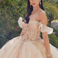 Juliet JT1448J Off the Shoulder A-Line Poofy Quinceanera Ball Gown