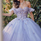 Juliet JT1448J Off the Shoulder A-Line Poofy Quinceanera Ball Gown