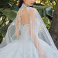 Juliet JT1449J Poofy Strapless Sweetheart Quinceanera Gown Includes Cape