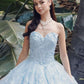 Juliet JT1449J Poofy Strapless Sweetheart Quinceanera Gown Includes Cape