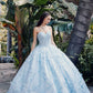 Juliet JT1449J Poofy Strapless Sweetheart Quinceanera Gown Includes Cape