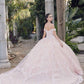 Juliet JT1460J Off the Shoulder Corset Bodice Poofy Quinceanera Gown